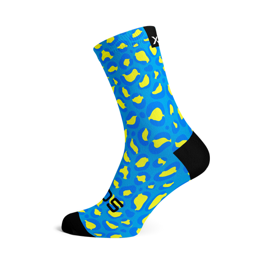 Blue Leopard Socks